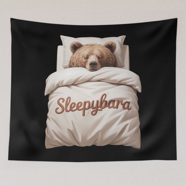 Item preview, bear sleeping on the bed sleepybara designed and sold by AsteriskDatBArt.