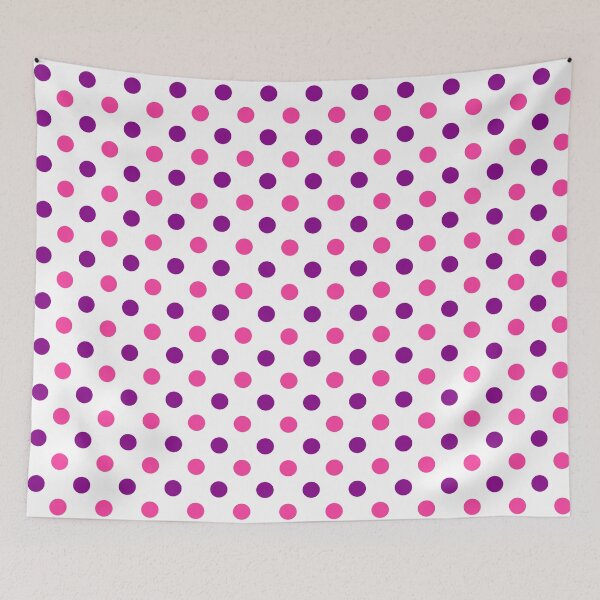 Item preview, Purple Pink Polka Dots On White Background Design  designed and sold by PatternTitan.