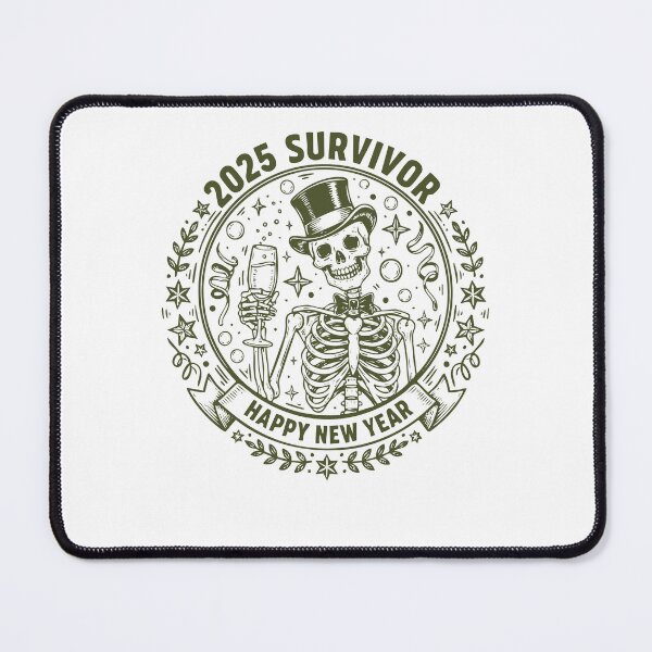 Item preview, 2025 Survivor Happy New Year Skeleton Party designed and sold by LuminOrb.
