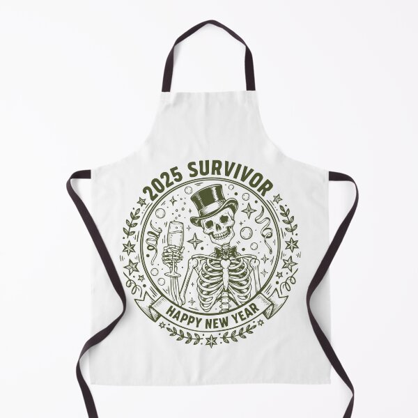 Item preview, 2025 Survivor Happy New Year Skeleton Party designed and sold by LuminOrb.