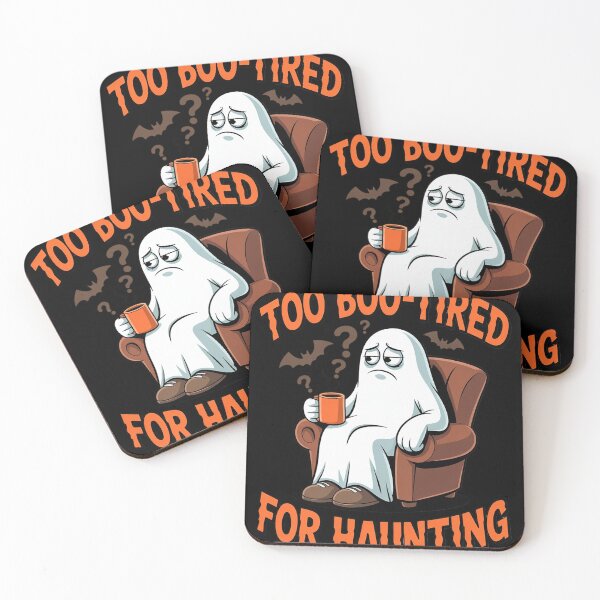 Item preview, Too Boo Tired for Haunting Lazy Ghost Coffee designed and sold by FluoroWave.