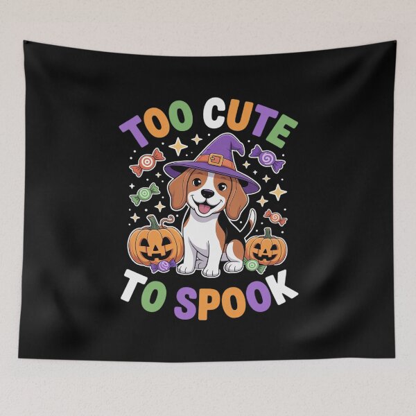 Item preview, Too Cute to Spook Beagle Dog Witch Halloween designed and sold by FluoroWave.