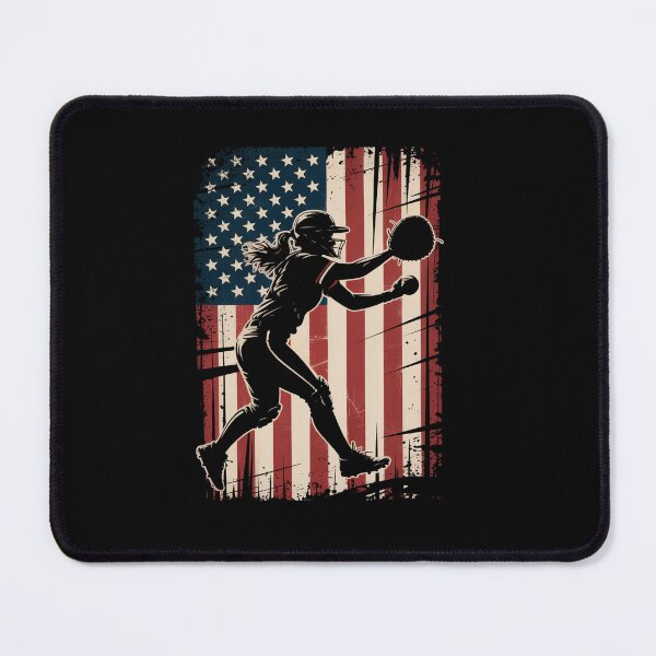 Item preview, Softball Us Flag designed and sold by DianaStantzo.