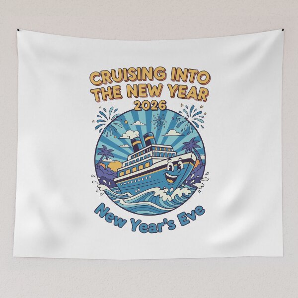 Item preview, Cruising Into The New Year 2026 Fun New Year's Eve designed and sold by LuminOrb.