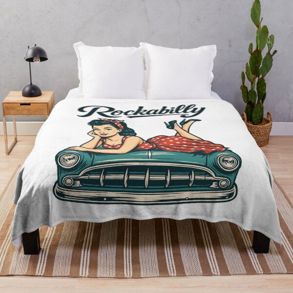 Item preview, Rockabilly classic car pin-up girl hood retro vintage gift designed and sold by Pineapple-Tree.