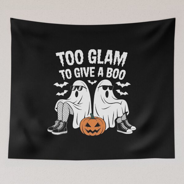 Item preview, Too Glam To Give A Boo Halloween Ghost Spooky Season Pumpkin designed and sold by Voidbinder.