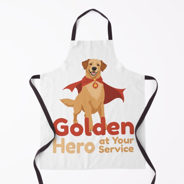 Item preview, Golden Hero at Your Service – Superhero Golden Retriever Art designed and sold by NeutronDesign.