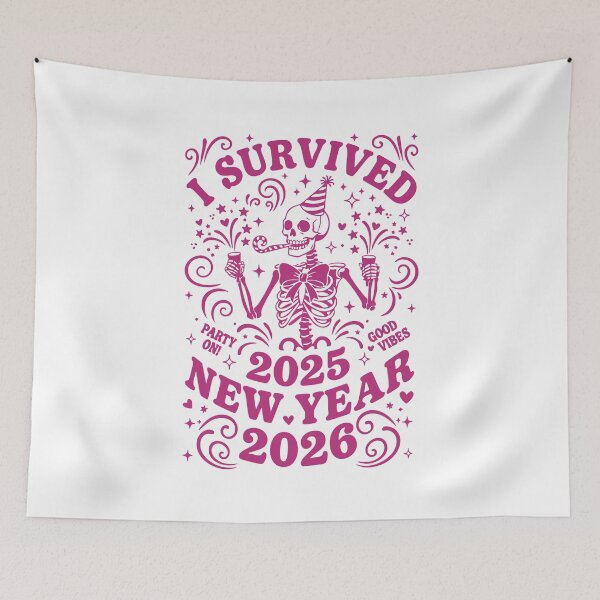 Item preview, I Survived New Year 2025 2026 Party Vibes designed and sold by LuminOrb.
