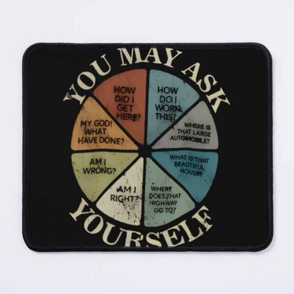 Item preview, You May Ask Yourself Vintage, Talking Heads, Once In A Lifetime Lyrics, You May Ask Yourself Pie Chart, David Byrne Fan Gift designed and sold by NameLangos.