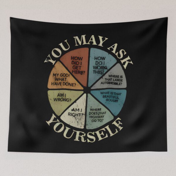 Item preview, You May Ask Yourself Vintage, Talking Heads, Once In A Lifetime Lyrics, You May Ask Yourself Pie Chart, David Byrne Fan Gift designed and sold by NameLangos.
