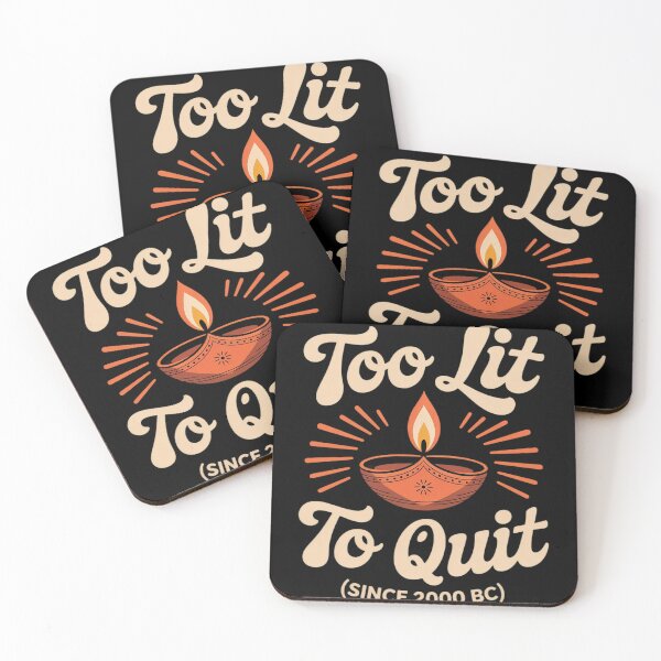 Item preview, Too Lit to Quit Diya Lamp Funny Diwali Festival designed and sold by Voidbinder.
