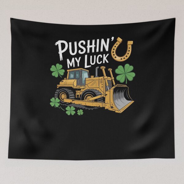 Item preview, St Patricks Day Bulldozer Saint Paddys Construction designed and sold by RayhendersonArt.