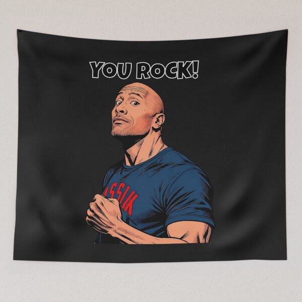 Item preview, You Rock - Dwayne Johnson Comic Illustration Meme designed and sold by KenlynPlaka.