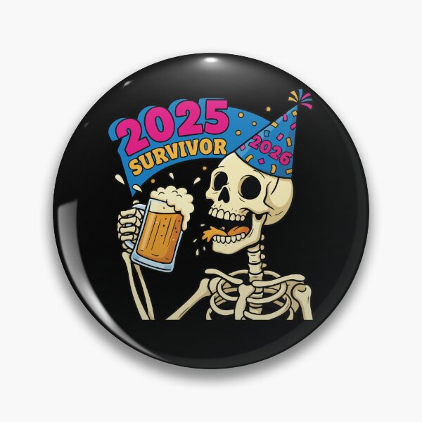 Item preview, 2025 Survivor Skeleton Party Hat 2026 Beer designed and sold by LuminOrb.