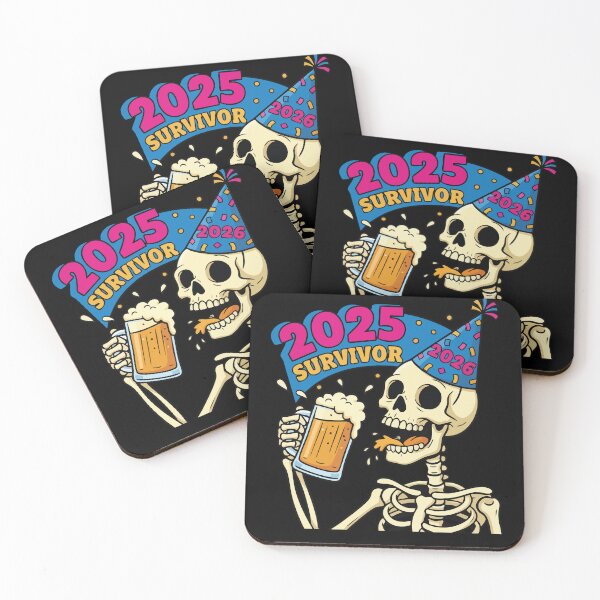 Item preview, 2025 Survivor Skeleton Party Hat 2026 Beer designed and sold by LuminOrb.