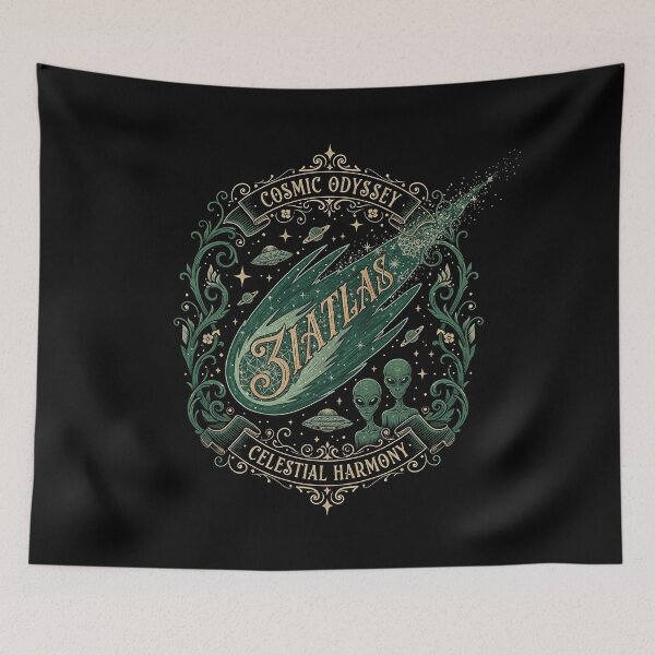 Item preview, 3iATLAS Cosmic Odyssey Alien and Comet Crest designed and sold by zzz888.