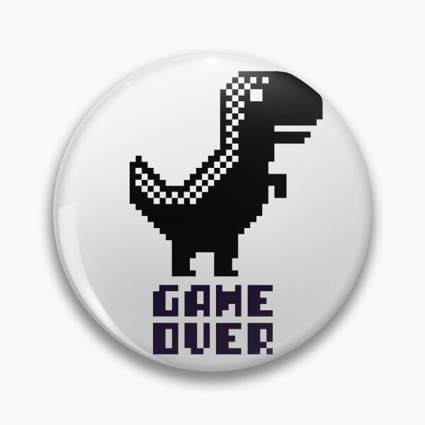 Item preview, Pixel Dino Game Over designed and sold by TrisselShop.