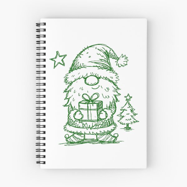 Item preview, Whimsical Christmas Gnome Festive Line Art GoW designed and sold by LuminShadowArt.