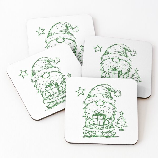 Item preview, Whimsical Christmas Gnome Festive Line Art GoW designed and sold by LuminShadowArt.