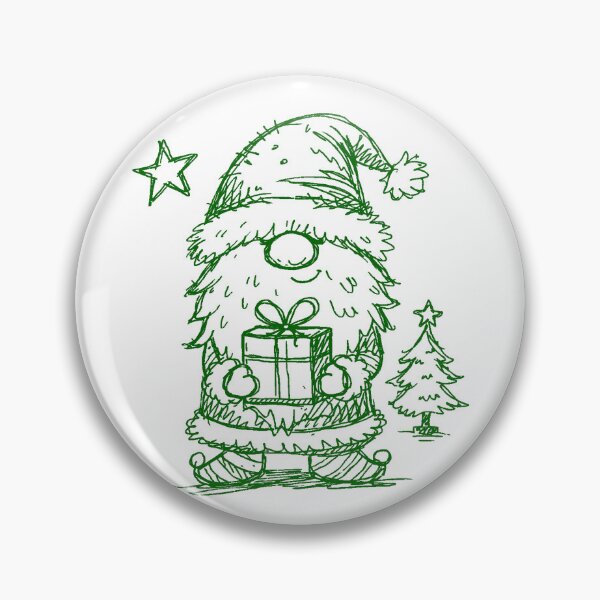 Item preview, Whimsical Christmas Gnome Festive Line Art GoW designed and sold by LuminShadowArt.
