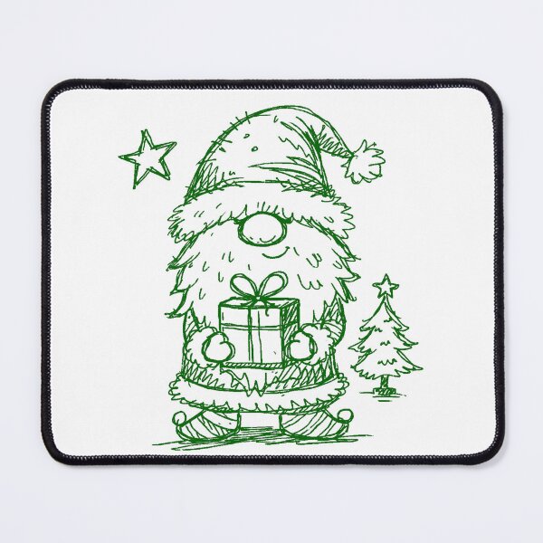 Item preview, Whimsical Christmas Gnome Festive Line Art GoW designed and sold by LuminShadowArt.