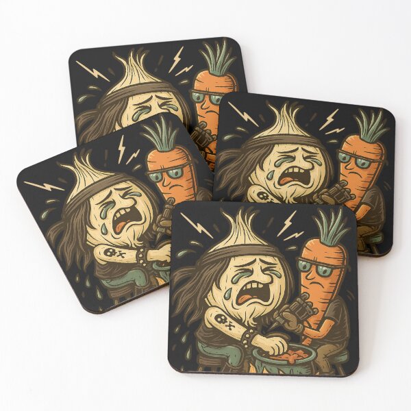 Item preview, Ink & Onion – Funny Tattoo Cartoon with Onion and Carrot designed and sold by RebellDancer.