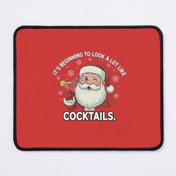 Item preview, T-Shirt Funny Santa Drinking Cocktail Christmas Holiday Humor designed and sold by QuipQuips.