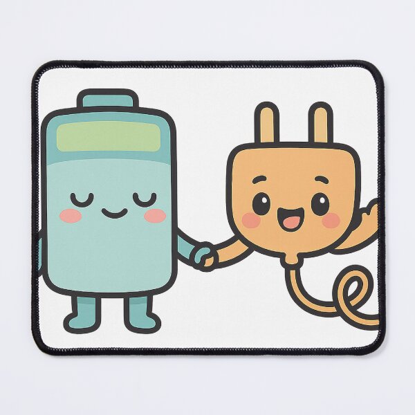 Item preview, Battery and Plug – Cute Power Couple Illustration designed and sold by the-dovlat.