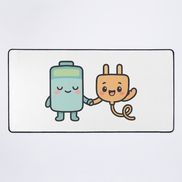 Item preview, Battery and Plug – Cute Power Couple Illustration designed and sold by the-dovlat.