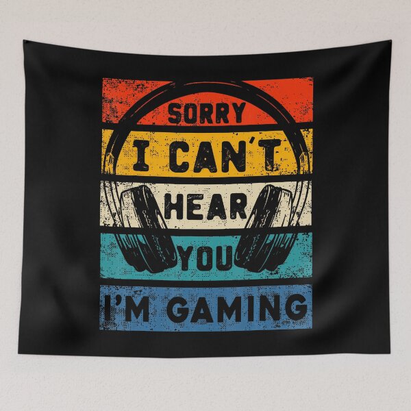 Item preview, Sorry I Can't Hear You I'M Gaming - Headphones Retro Style designed and sold by arzateiosumn.