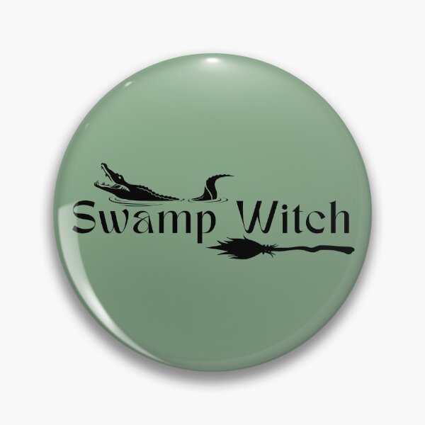 Item preview, Swamp Witch with Broom and Alligator designed and sold by NoodleBop.