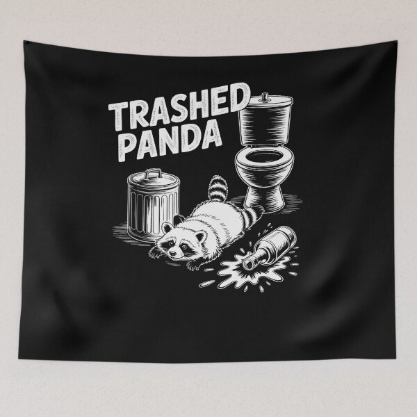 Item preview, Trashed Panda Drunk Racoon designed and sold by RayhendersonArt.