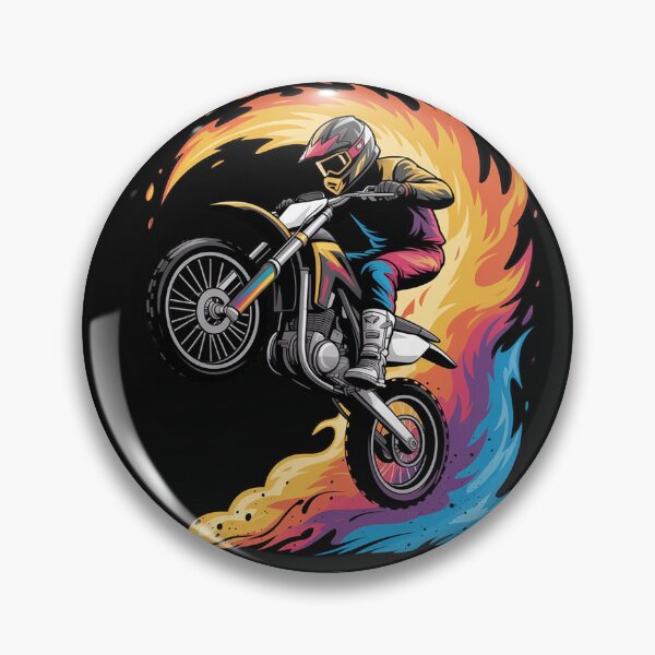 Item preview, Motocross Dirt Bike Racing Supercross Flying Jump Flames designed and sold by nicomitchell.