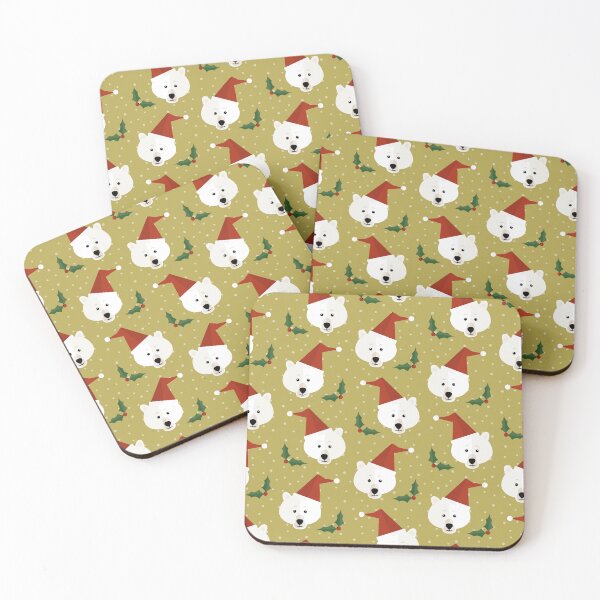 Item preview, Christmas polar bears on green designed and sold by reneesillus.