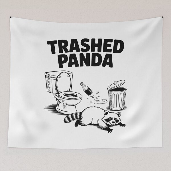 Item preview, Trashed Panda Drunk Racoon designed and sold by DianaStantzo.