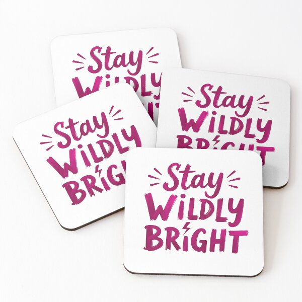 Item preview, Stay Wildly Bright - Bold Magenta Brushstroke Typography designed and sold by Wear2Transform.