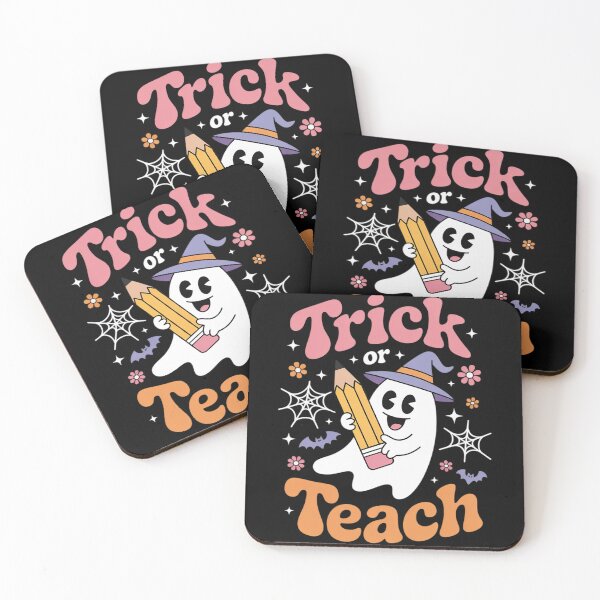 Item preview, Trick or Teach Floral Ghost Halloween Teacher designed and sold by Voidbinder.