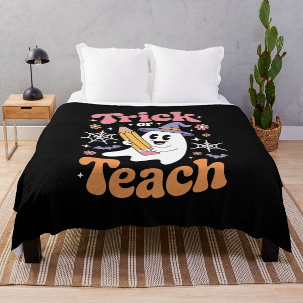 Item preview, Trick or Teach Floral Ghost Halloween Teacher designed and sold by Voidbinder.