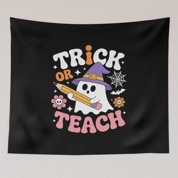 Item preview, Trick or Teach Ghost Halloween Teacher designed and sold by Voidbinder.