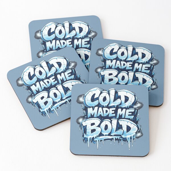 Item preview, Cold Made Me Bold – Icy Winter Graffiti Lettering Art designed and sold by Sonia dutta_art.