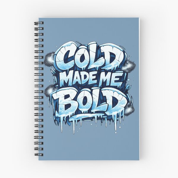 Item preview, Cold Made Me Bold – Icy Winter Graffiti Lettering Art designed and sold by Sonia dutta_art.