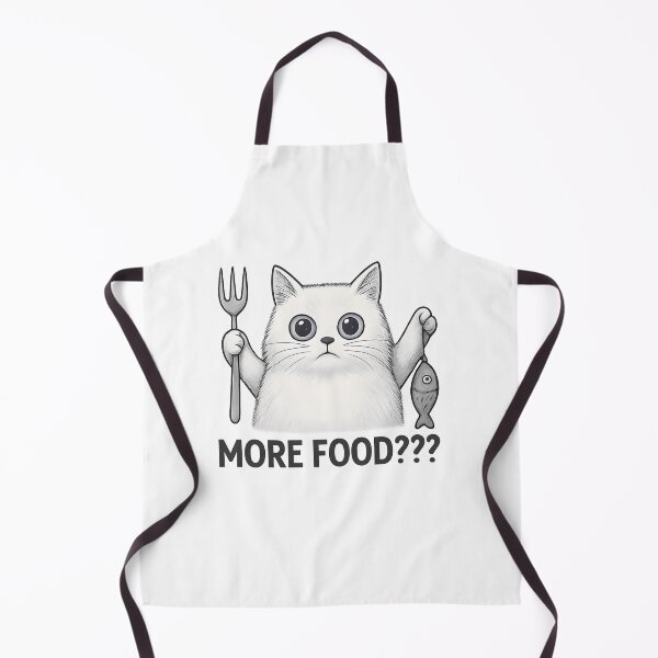 Item preview, More Food??? – Cute Hungry Cat Cartoon Design designed and sold by haitrieuic96.