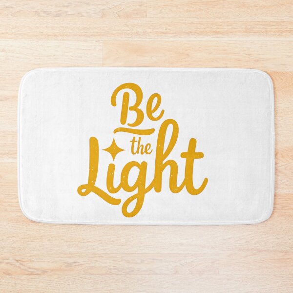 Item preview, Be the Light - Golden Yellow Inspirational Typography designed and sold by Wear2Transform.