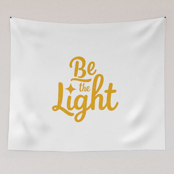 Item preview, Be the Light - Golden Yellow Inspirational Typography designed and sold by Wear2Transform.