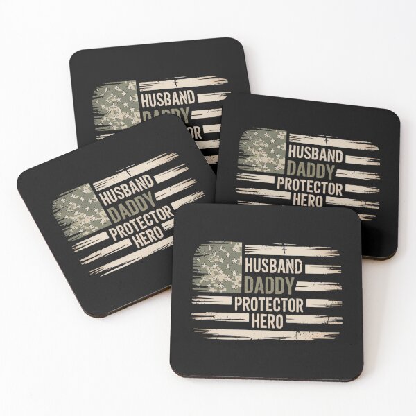 Item preview, Husband Daddy Protector Hero Fathers Day Camo American Flag designed and sold by CottonCandyPrin.