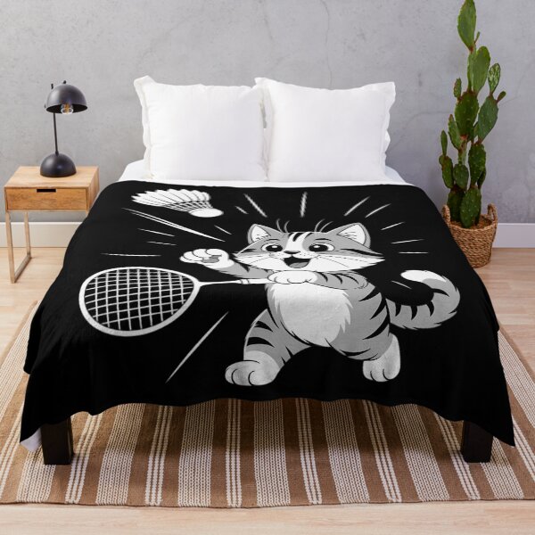 Item preview, Cute Kitty Badminton Player Shuttlecock designed and sold by AsteriskDatBArt.