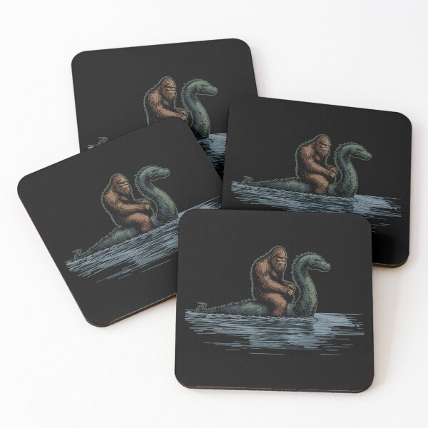 Item preview, Sasquatch Bigfoot Rides Loch Monster designed and sold by Blok45.