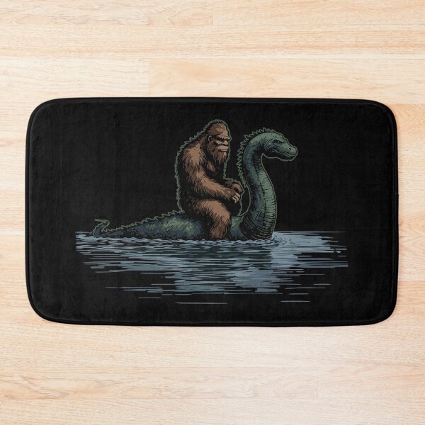 Item preview, Sasquatch Bigfoot Rides Loch Monster designed and sold by Blok45.