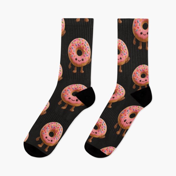 Item preview, Cute Smiling Donut with Rainbow Sprinkles | Kawaii Fun Food Art designed and sold by Moons Studio.