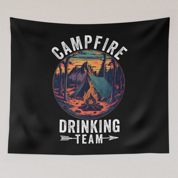 Item preview, Campfire Drinking Team Camper Life Bonfire Funny Camping designed and sold by malhanasbih.